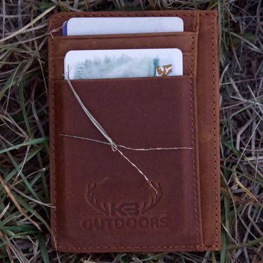 KB Antler Logo Leather Embossed Wallet